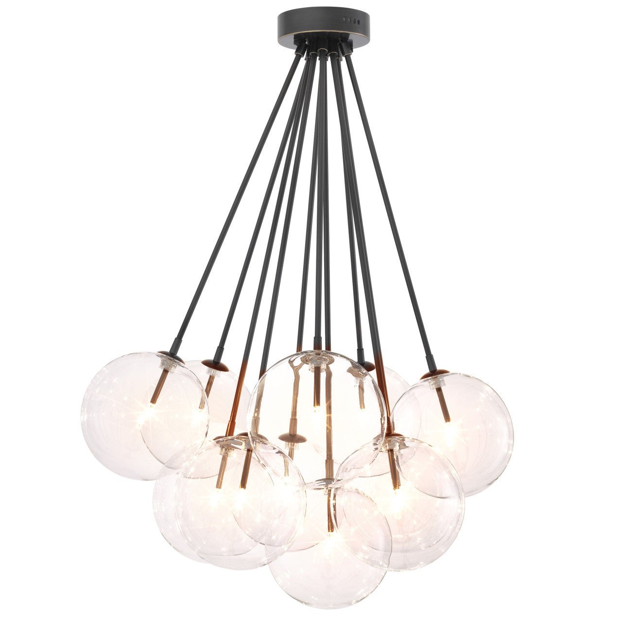 Plafondlamp Molecule Brons