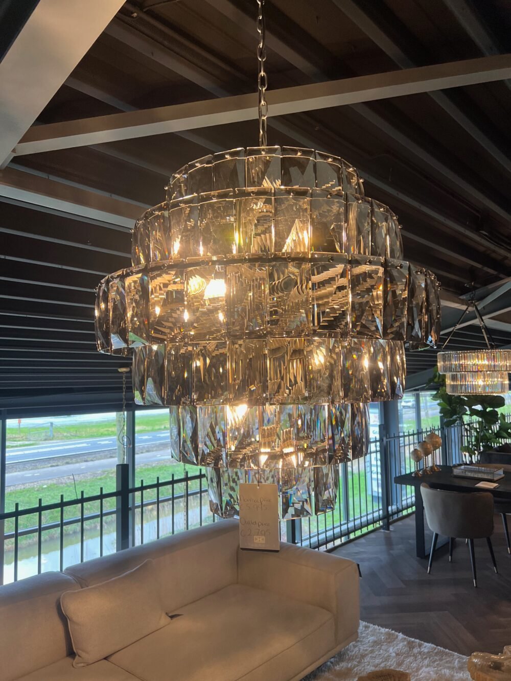 Hanglamp Amazone L Gerookt Glas